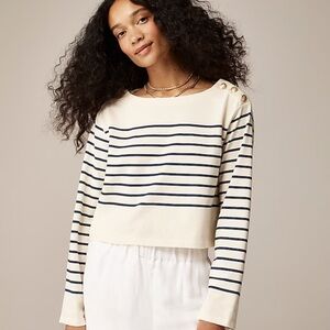 J. Crew boatneck striped 100% cotton top
